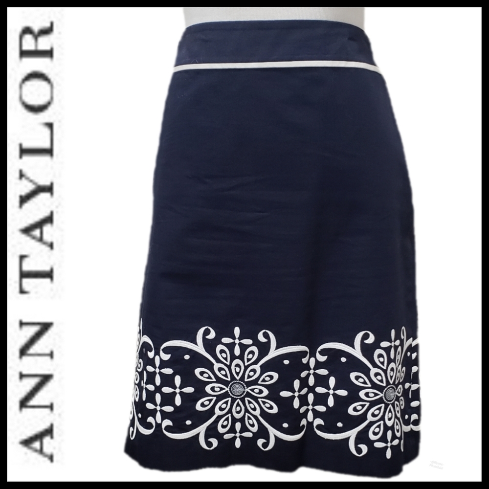 Ann Taylor Embroidered Skirt